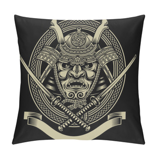 Personality  Samurai Warrior With Katana Sword Pillow Covers