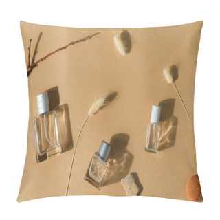 Personality  Parfume Bottles With Natural Dry Twig And Plants. Pillow Covers