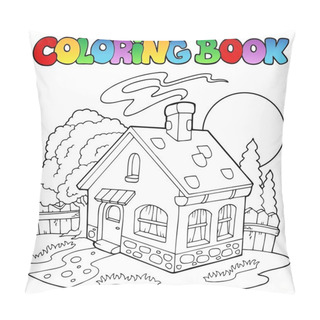 Personality  Coloring Book With Small House Pillow Covers
