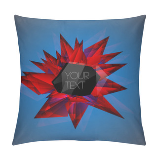 Personality  Vector Red Crystal Background. Pillow Covers