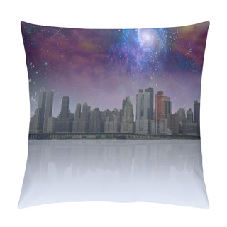Personality  City With Night Sky Pillow Covers