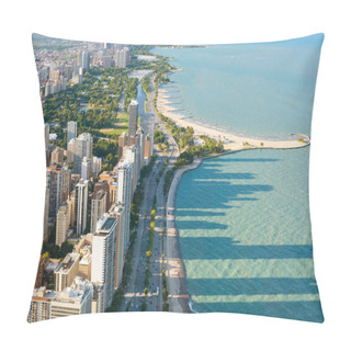 Personality  View Of The Chicago From Hancock Center Pillow Covers
