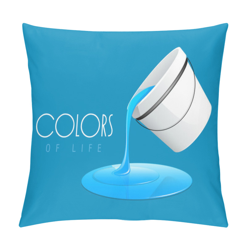Personality  Paint Pouring Out From Bucket. Pillow Covers
