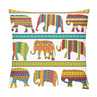 Personality  Ethnic Motifs  Patterned Elephants Pillow Covers