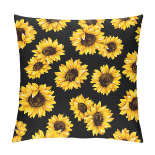Personality  Sunflower Pattern Pillow Covers