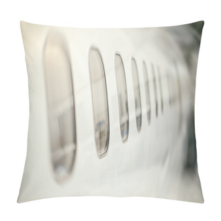 Personality  Passenger Aircraft Windows. View From Outside. Pillow Covers