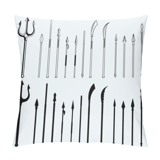 Personality  Set Spear. Vector Pillow Covers