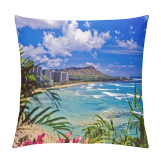Personality  Waikiki Beach And Diamond Head Pillow Covers