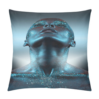 Personality  Neon Girl. Pillow Covers