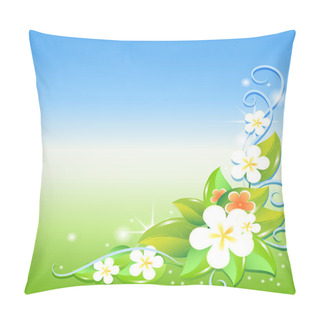 Personality  Greeting Card With Flowers. Vector. Pillow Covers