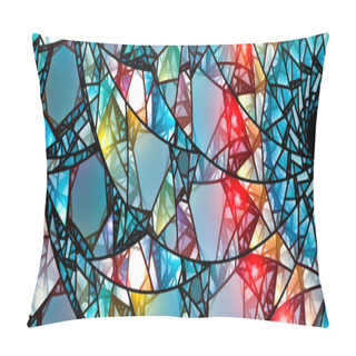 Personality  Colorful Glowing Stained Glass Pillow Covers