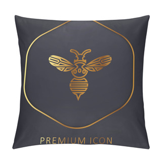 Personality  Bee Golden Line Premium Logo Or Icon Pillow Covers