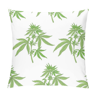 Personality  Seamless Pattern With Medical Herbs. Pillow Covers