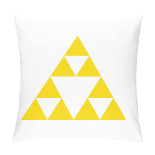Personality  Golden Triforce Geometric Triangle Power Symbol. For Poster Or T -shirt Design Pillow Covers