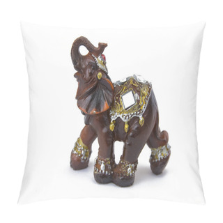 Personality  Handmade Statuette Of Elephant Isolated Pillow Covers