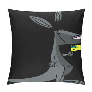 Personality  Cartoon Australian Kangaroo Pillow Covers