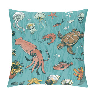 Personality  Underwater Vector Set Pillow Covers