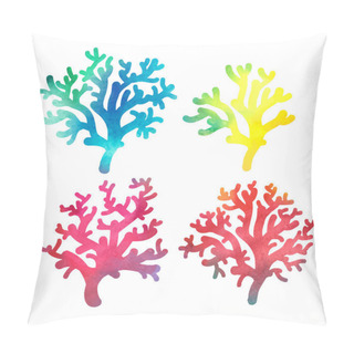 Personality  Decorative Watercolor Coral Pillow Covers