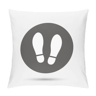 Personality  Imprint Shoes Sign Icon.  Pillow Covers