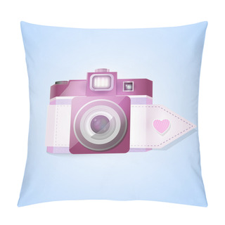 Personality  Vector Photo Camera For Valentine's Day Pillow Covers