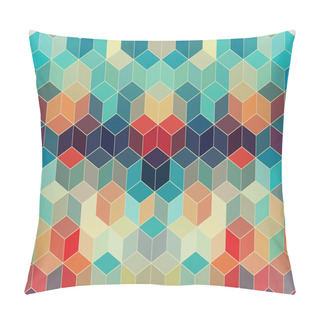 Personality  Seamless Geometric Pattern With Geometric Shapes, Rhombus, Color Pillow Covers