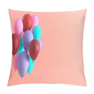 Personality  Colorful Balloons For Happy Birthday Greeting Indoor  Pillow Covers