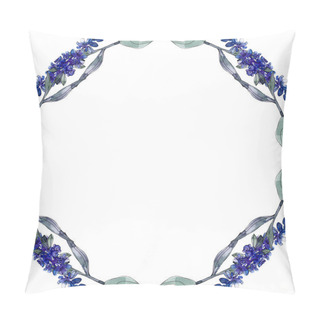 Personality  Lavender Floral Botanical Flowers. Wild Spring Leaf Wildflower Isolated. Watercolor Background Illustration Set. Watercolour Drawing Fashion Aquarelle Isolated. Frame Border Ornament Square. Pillow Covers