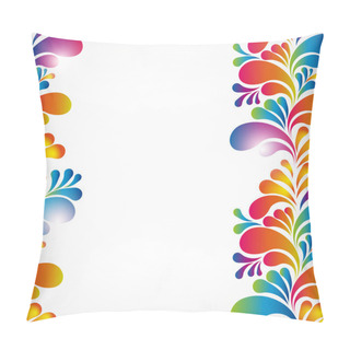 Personality  Abstract Background With Bright Teardrop-shaped Arches. Pillow Covers