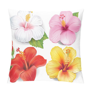 Personality  Set Of Hibiscus Pillow Covers