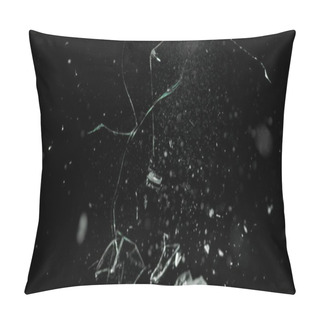 Personality  Real Frost On A Window Black Background. Pillow Covers