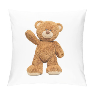 Personality  Cute Teddy Bear Isolated On White Background. Pillow Covers