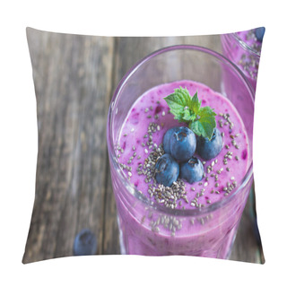 Personality  Blueberry Smoothie With Chia Seeds Pillow Covers