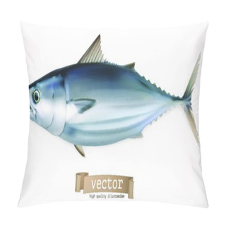 Personality  Tuna Fish. 3d Vector Icon. Seafood, Realism Style Pillow Covers
