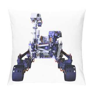 Personality  3D Rendering Mars Rover On White Pillow Covers