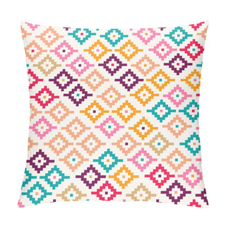 Personality  Colorful Tribal Seamless Pattern Pixelated Pillow Covers