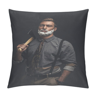 Personality  Man Holding Axe Pillow Covers