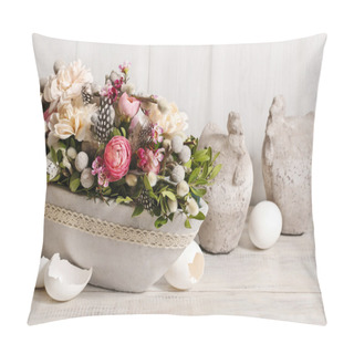 Personality  Floral Arrangement With Carnation And Ranunculus Flowers Pillow Covers