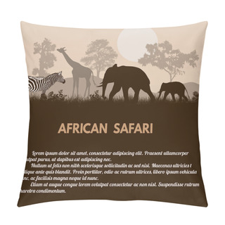 Personality  African Safari Poster Pillow Covers