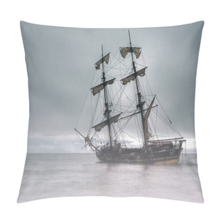Personality  Beautiful Vintage Sailboat That Sails On The Sea Pillow Covers