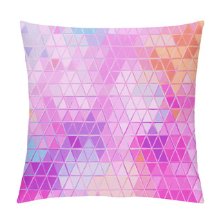 Personality  Abstract Geometric Background With Colorful Triangles. Pattern With Pastel Gradient. Vector Texture Pillow Covers
