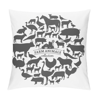 Personality  Vector Farm Animals Silhouettes Pillow Covers
