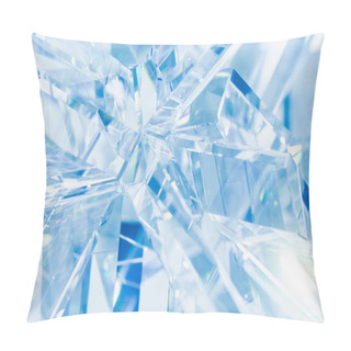 Personality  Abstract Blue Background Of Crystal Refractions Pillow Covers