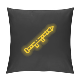 Personality  Bazooka Yellow Glowing Neon Icon Pillow Covers