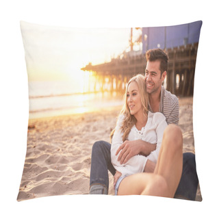 Personality  Couple Having Fun At Santa Monica  Pillow Covers