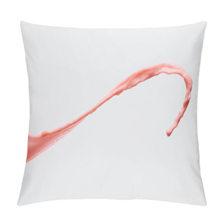 Personality  Fresh Pink Milk Splash Isolated On White Pillow Covers