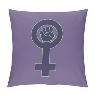 Personality  Violet Feminism Symbol Pillow Covers
