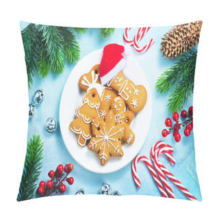 Personality  Cookies And Candy Canes On A Table Pillow Covers