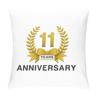Personality  11th Anniversary Golden Wreath Logo Pillow Covers