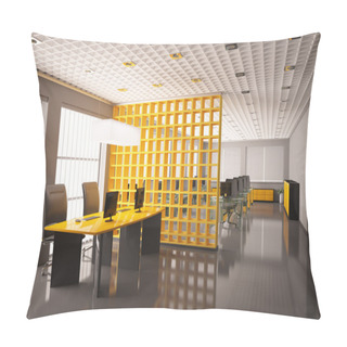 Personality  Modern Office Interior 3d Render Pillow Covers