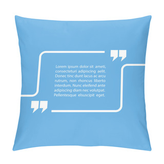 Personality  Quote Text Bubble On Blue Background. Pillow Covers